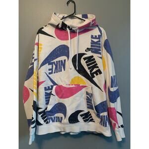 2010s Nike Hoodie Graffiti Swoosh Pattern Logo